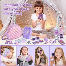 Carica l'immagine nel visualizzatore di Gallery, Regalo Bambina Giocattoli, Borsa per Bambina con Accessori - Trucchi Bambina Diario Maschera per Gli Occhi di Unicorno Portafoglio Telefono, Natale Compleanno Giochi Regalo Bambina 3 4 5 6 7 8 Anni