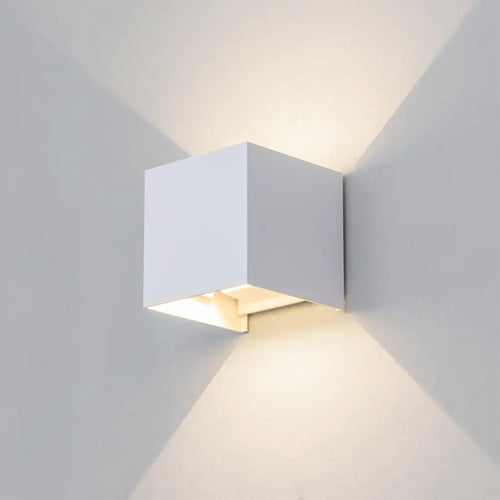 Applique LED da Esterno 12W LED Naturale 4000K Lampada da Parete in Alluminio, IP65 Impermeabile - Ideale per Decorazioni Esterno e interno (Bianco, Luce Naturale-4000K)