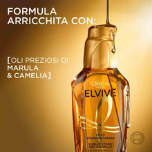 Carica l&#39;immagine nel visualizzatore di Gallery, L&#39;Oréal Elvive Trattamento, Per Capelli Normali o Secchi, Protegge da Aggressioni e Nutre la Fibra, Per Capelli Morbidi e Leggeri, Con Oli Preziosi di Marula e Camelia, Olio Straordinario, 100 ml