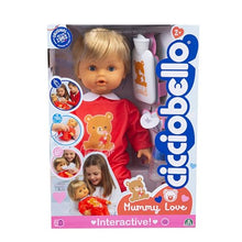 Carica l&#39;immagine nel visualizzatore di Gallery, Cicciobello Mummy Love, Bambola Interattiva da 42 cm con Funzioni Realistiche di Coliche e Fame, Giochi Bambini 2 anni, Accessori Inclusi, Ciuccio, Biberon e Borsa dell&#39;Acqua Calda