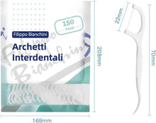 Carica l'immagine nel visualizzatore di Gallery, 150 Pezzi Filo Interdentale by Filippo Bianchini, forcella interdentale, Bastoncini Portatili Cura Dentistica per Tutta Famiglia