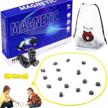Carica l'immagine nel visualizzatore di Gallery, Gioco di scacchi magnetici,Magnetic Chess Game,Gioco da tavolo a scacchi, Pietre magnetiche,Gioco da Tavolo Educativo Dama, Scacchiera magnetica,Portable Chessboard Party for Family Reunions (E)
