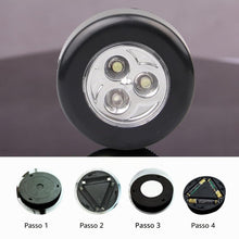 Carica l'immagine nel visualizzatore di Gallery, KARELLS 4 lampadine a LED autoadesive per illuminazione, alimentate da 3 batterie, per armadio, ingresso, cucina, passag