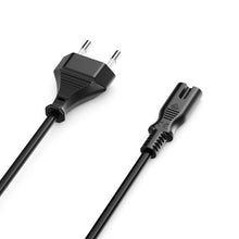 Carica l'immagine nel visualizzatore di Gallery, 2m Cavo di Alimentazione Elettrico Spina Tipo C Europlug a Presa C7 Cavo Euro per Piccoli Elettrodomestici Euro 8 TV Blu-Ray Alimentatori - Nero