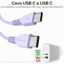 Carica l'immagine nel visualizzatore di Gallery, Cavo di Ricarica per iPhone 15, Cavo Ricarica Rapida USB C a USB C 60W per Phone 15, iPad Pro 2022, MacBook Pro, Samsung
