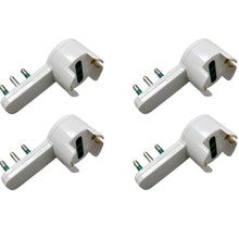 Carica l'immagine nel visualizzatore di Gallery, gloca Set 4 Adattatori A Sbalzo Salvaspazio 10/16A Con Spina 16A Colore Bianco 250V