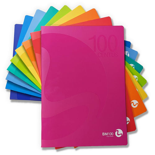 Bm – BeMore – Centus 0109288 – Quaderno Formato A4 – Rigatura 10F – Quadretti 1 Cm Con Margini – Carta 100G/Mq – Colori Assortiti – Confezione 12 Pezzi