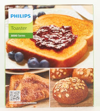 Carica l'immagine nel visualizzatore di Gallery, Philips Daily Collection Tostapane - 8 impostazioni, 2 fette, Griglia scaldapanini integrata, Fessura Ampia, 2 Grandi Fessure, Vassoio raccoglibriciole rimovibile, Nero (HD2581/90)