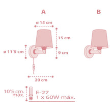 Carica l'immagine nel visualizzatore di Gallery, Dalber lampada applique da parete per bambini Star Light Stelle rosa
