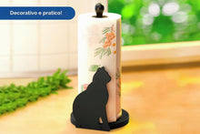 Carica l'immagine nel visualizzatore di Gallery, Maximex porta rotolo da cucina con gatto nero, altezza 30 cm