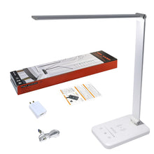 Carica l'immagine nel visualizzatore di Gallery, Lampada da Scrivania LED con Ricarica Wireless, lampada da tavolo con Luce Dimmerabile,10 livelli di luminosità 5 modali