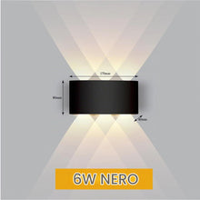 Carica l'immagine nel visualizzatore di Gallery, Voltix Applique da Parete LED 6W, Lampada da Parete per Interni ed Esterni, Luce Naturale, Design Moderno in Alluminio, 