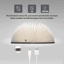 Carica l'immagine nel visualizzatore di Gallery, Lampada Libro LED - Dimmerabile a Forma di Libro, USB Ricaricabile - Decorazioni Casa, Idea Regalo Originale