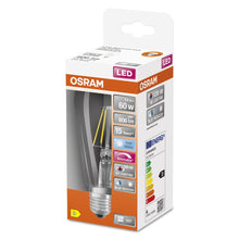 Carica l'immagine nel visualizzatore di Gallery, OSRAM Superstar - Lampada LED dimmerabile con resa cromatica extra elevata (CRI90), filamento ottico E27, bianco freddo 