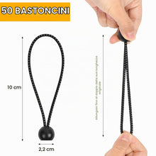 Carica l'immagine nel visualizzatore di Gallery, Adiwo 50 PCS Corde Elastiche con Sfere da 10 cm, Elastici per Teloni Durevole Portatile, Corda Elastica in Gomma, Corda 