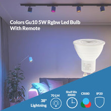 Carica l'immagine nel visualizzatore di Gallery, M Ledme - Lampadina LED colorata con controllo 5W (Eq. 40 W) attacco GU10, 350 Lumen, RGBW, Dimmerabile in intensità, Lu