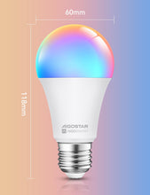 Carica l'immagine nel visualizzatore di Gallery, Aigostar Mesh - Lampadina connessa Bluetooth Mesh A60 12W, lampadina collegata Alexa E27 LED 1150LM RGB &amp; 2700K-6500K, l