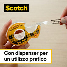 Carica l'immagine nel visualizzatore di Gallery, Scotch Nastro Biadesivo - 1 Rotolo su Dispenser Portatile, 12,7 mm x 6,3 m - Nastro Biadesivo Trasparente a Lunga Tenuta per Foto, Fotografie, Poster e Immagini