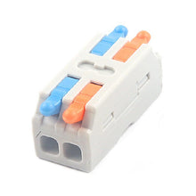 Carica l'immagine nel visualizzatore di Gallery, 18 Pezzi Compact Connettore,D2-2 Morsettiere Connettori Elettrici con Polo,Terminali a Collegamento Rapido 2 entrate/2 u