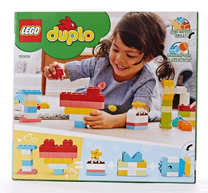 LEGO 10909 DUPLO Classic Scatola Cuore, Primi Mattoncini Colorati da Costruzione, Giochi Educativi e Creativi per Bambini e Bambine da 1,5 Anni