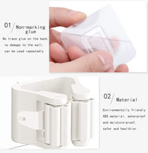 Carica l'immagine nel visualizzatore di Gallery, 4 Pezzi Portascope e Portaspazzole Muro Portascopa da Parete Autoadesivo Porta Scope Parete Plastica Supporto per Scopa 
