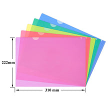 Carica l'immagine nel visualizzatore di Gallery, ZCZN Cartellina A4 in Plastica, Porta Documenti in 6 Colori Brillanti