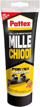 Carica l'immagine nel visualizzatore di Gallery, Pattex Millechiodi Forte &amp; Rapido, adesivo di montaggio extra forte che sostituisce viti e fori al muro, adesivo bianco con effetto ventosa, 1x250g tubo