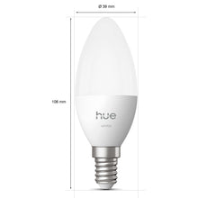 Carica l'immagine nel visualizzatore di Gallery, Philips Hue Smart B39, Lampadina LED smart E14 a candela, Confezione da 2