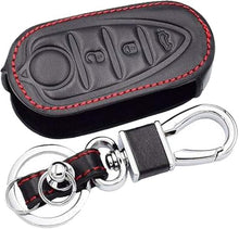 Carica l'immagine nel visualizzatore di Gallery, Cover Guscio Custodia in Pelle con Portachiavi per Chiave Alfa Romeo Mito...