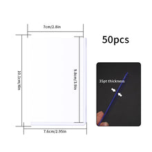 Carica l'immagine nel visualizzatore di Gallery, 50 Pz Custodie per Carte da Collezione, Top Loader Card Protectors, Bustine Protettive Carte Trasparente, Compatibile con PTCG Carte, YuGiOh, Giochi di Carte, Dimensioni Standard 76x101mm