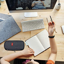 Carica l&#39;immagine nel visualizzatore di Gallery, Coolzon Zaino scolastico espandibile, astuccio di grande capacità, astuccio per matite, astuccio per cancelleria, borsa per trucchi, per ragazze, ragazzi, studenti, bambini e adulti, Grigio, Borsa