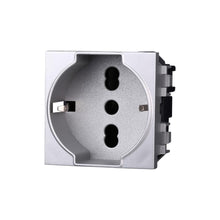 Carica l'immagine nel visualizzatore di Gallery, Presa Schuko 2P+T 16A Colore GRIGIO Compatibile Con Bticino Living International/LIGHT
