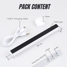 Carica l'immagine nel visualizzatore di Gallery, Barra luminosa del ritmo musicale, Luci LED RGB multicolori, Lampe d'atmosfera musicale, 32 strisce luminose a LED con 1