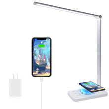 Carica l'immagine nel visualizzatore di Gallery, Lampada da Scrivania LED con Ricarica Wireless, lampada da tavolo con Luce Dimmerabile,10 livelli di luminosità 5 modali