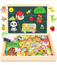 Carica l'immagine nel visualizzatore di Gallery, Jojoin 130 Pezzi Puzzle Magnetico di Legno - 2024 Nuova Giochi Montessori con Lavagna Magnetica Puzzle e Frutta Animale Carina - Educativi Puzzle Regalo Bambini Bambino 2 3 4 Anni