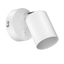 Carica l'immagine nel visualizzatore di Gallery, ledscom.de Lampada da parete WAIKA, interruttore, bianco opaco, rotonda, 1x GU10 max. 60W