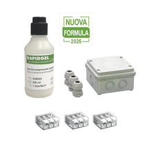 Carica l'immagine nel visualizzatore di Gallery, Arnocanali GI-BOX100 Kit Gel Bicomponente Isolante e Sigillante con Scatola di Derivazione e Pressacavi, Multicolor
