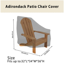 Carica l'immagine nel visualizzatore di Gallery, Copertura Sedie Adirondack 91x85x80cm Tessuto Oxford 210D Copertura Sedie Giardino Impermeabile per Sedia Adirondack Ner