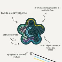 Carica l'immagine nel visualizzatore di Gallery, Miniland - Giocattolo sensoriale in silicone per neonati Flexhetti, con strisce flessibili per stimolare il gioco creati