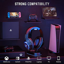 Carica l&#39;immagine nel visualizzatore di Gallery, Tatybo Cuffie Gaming, Cuffie Gaming con Microfono Noise Cancelling, Stereo Bass Deep, Cuscinetti Auricolari Proteici, per PS4 PS5 PC Xbox One Mac Switch, Blu
