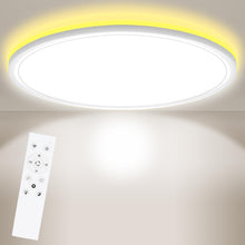 Carica l'immagine nel visualizzatore di Gallery, Plafoniera LED Soffitto, 3000K-6000K Dimmerabile con Telecomando, 24W 2800LM Plafoniere LED, IP54 Plafoniera Bagno Soffi
