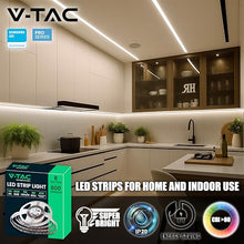 Carica l'immagine nel visualizzatore di Gallery, V-TAC Striscia Led da Interno SMD 3528 8W - 5 Metri - Strisce LED Adesiva per Casa, Cucina, Camera, Ambienti Interni - Luce Bianca Naturale 4000K - Nastro LED Luminoso 800 Lumen - Alimentata 12V