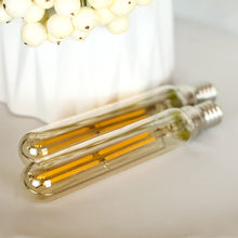 Carica l'immagine nel visualizzatore di Gallery, Confezione da 2 lampadine a filamento LED da 4 W T20 tubolari, con attacco Edison E14 piccolo, 2700 K, luce bianca calda