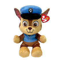 Carica l'immagine nel visualizzatore di Gallery, Ty - Collezione Paw Patrol, Chase, Tutti gli Eroi della Squadra dei Cuccioli in Versione Floppy, Morbido Peluche da Coll