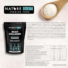 Carica l'immagine nel visualizzatore di Gallery, Nature Diet Multi Collagene in Polvere Non Aromatizzato Idrolizzato Collagene peptidico di tipo: I, II, III, V e X, altamente biodisponibile, collageno peptide, 400G