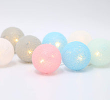 Carica l'immagine nel visualizzatore di Gallery, Ciskotu Ghirlanda Luminosa Cotone LED Con spina, 3,8M 20 Palline Decorativ Catena Luminoso Interno LED, Ghirlanda Lumino