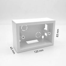 Carica l'immagine nel visualizzatore di Gallery, 4 pezzi Scatola esterna 503 Cassetta da parete 3 moduli posti bianco per prese elettriche compatibile con tutte le serie