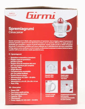 Carica l&#39;immagine nel visualizzatore di Gallery, Girmi SR02 Spremiagrumi Elettrico, 25 W, Capacità 700cc, Doppia coppa di spremitura piccola e grande, Rosso/Bianco