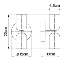 Carica l'immagine nel visualizzatore di Gallery, Lampada da Parete Interno,2 Flamme Applique da Parete Interno E27
