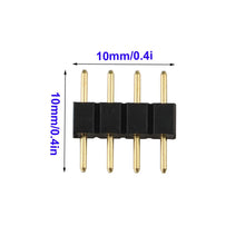 Carica l'immagine nel visualizzatore di Gallery, CESFONJER 4 Pin RGB maschio a maschio Connettori, cavo connettore LED RGB splitter, per striscia LED RGB SMD (40pcs / pa